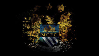 Blue white soccer emblem gold - city free wallpaper
