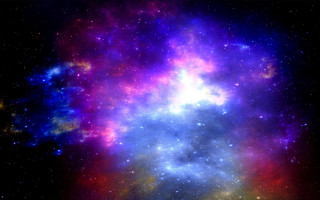 Colorful space stars blue purple 2 - a colorful space free wallpaper
