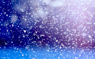 Blurry snow falling blue background - a blue background free wallpaper