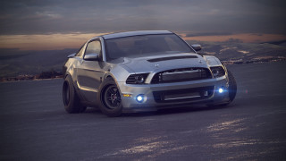 Silver mustang dusk hood up - a hood free wallpaper