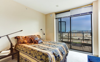 Bedroom balcony city view lamp - natural free wallpaper