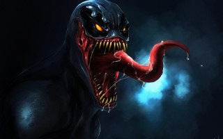 Demonic creature glowing eyes tongue - a demonic looking creature free wallpaper