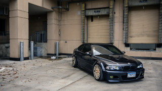 Black car building parking meter - door free wallpaper