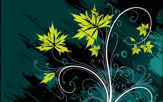 Flower silhouette night sky moon - eyvind earle free wallpaper