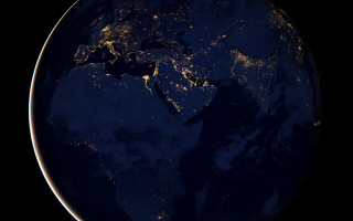 Earth night space city lights 2 - a view of the earth free wallpaper for desktop