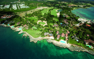 Aerial golf course resort water - the waters edge free wallpaper