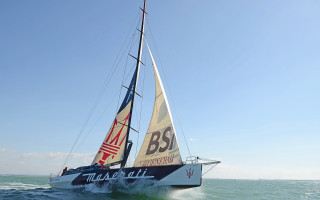 Sailboat red blue sail beach - sail free wallpaper