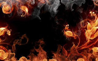 Fire smoke swirling embers 3d - swirl free wallpaper