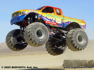 Monster truck air tire pile - a monster truck free wallpaper
