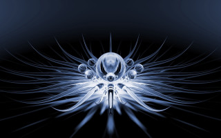 Flower bio mech mandelbrot raytraced - image of a flower free wallpaper