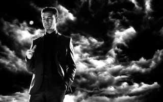 Man suit cloudy sky moon - dan smith free wallpaper