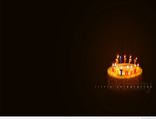 Birthday cake lit candles dark - a birthday cake free wallpaper