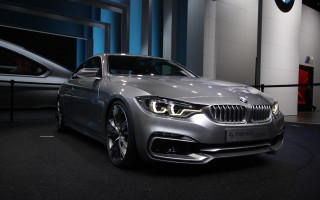 Silver car showroom blue light - other car free wallpaper