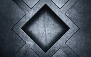 Metal diamond hole abstract illusionism - geometric shape free wallpaper