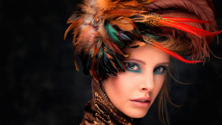 Feathered headdress florianne becker fashion - headdress free wallpaper