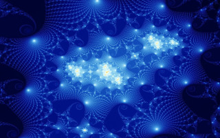 Blue star spiral fantasy mandelbrot - fractal free wallpaper