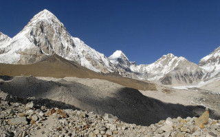 Mountain range rocks gravel blue - free mountains wallpaper