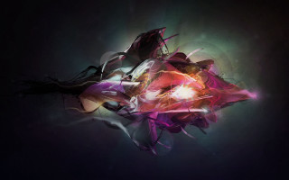 Woman glowing horns fire armor - her body free wallpaper for desktop