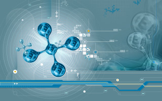 Blue white abstract biopunk generative - biopunk free wallpaper