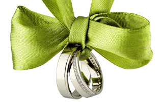 Couple rings green bow diamond - a green bow free wallpaper