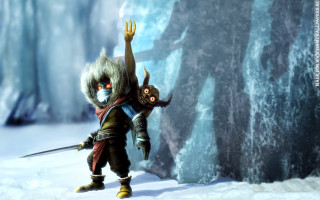 Cartoon sword mountain ice glow - frozen free wallpaper for desktop