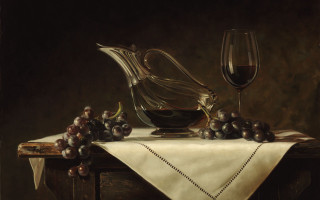 Wine glass grapes tablecloth pitcher - a table cloth free wallpaper