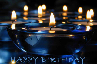 Lit candles bowl table happy - a happy birthday message free wallpaper for desktop