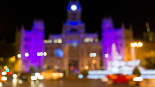 City street night blurry bokeh 3 - a blurry photo of a city street free wallpaper