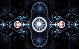 Center light circular abstract illusionism - a circular object free wallpaper