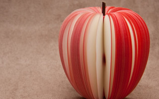 Red white striped apple abstract - perfect art free wallpaper