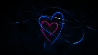 Heart abstract light love black - abstract free wallpaper