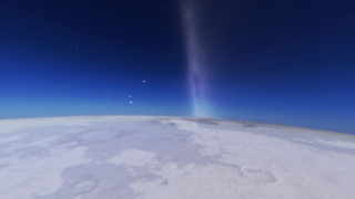 Bright beam light clouds snow - above the cloud free wallpaper