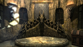 Stone throne stone room window - screenshot free wallpaper