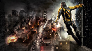 Man yellow jacket cityscape fire - a yellow jacket free wallpaper