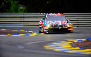 Colorful pixel art racecar on - colour free wallpaper for desktop