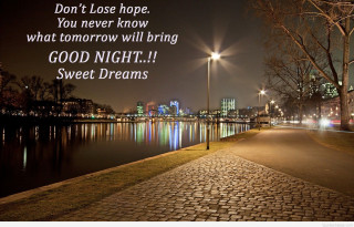 Night scene quote goodnight streetlight - a night scene free wallpaper