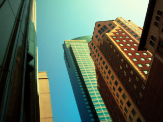 Tall building skyline matte painting - a tall building free wallpaper