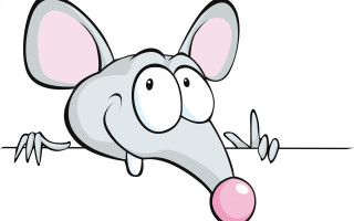 Cartoon mouse leaning wall sign - a cartoon mouse free wallpaper