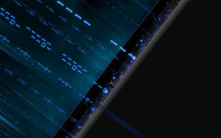 Black blue lines dots hologram - line and dots free wallpaper