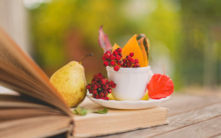 Book fruit coffee table autumn - a book free wallpaper