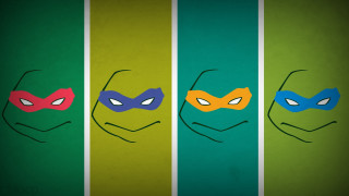 Masks green background gradient popart - a series free wallpaper for desktop