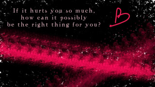 Pink black background quote hurts - particle free wallpaper