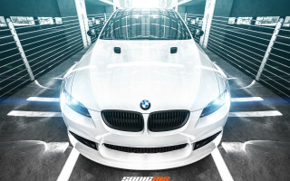White car bright light hood - comic cover art free wallpaper