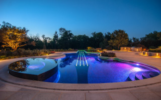 Pool water slide lights night - arlington nelson lindenmuth free wallpaper