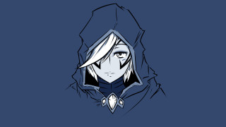 Hoodie portrait vanitas blue background - rpg portrait free wallpaper