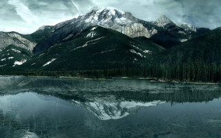 Mountain lake forest cloudy sky 4 - anthony s waters free wallpaper