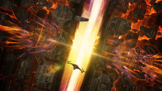 Dragon city light matte bridge - over a city free wallpaper