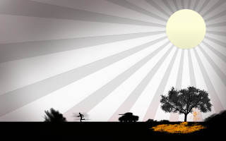 Person walking tree car sunburst - sun free wallpaper for desktop