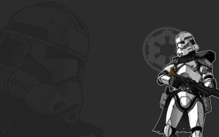 Star wars character gun helmet - a star wars character holding free wallpaper