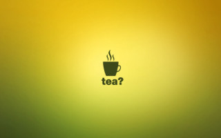 Tea steam cup yellow green - steam free wallpaper